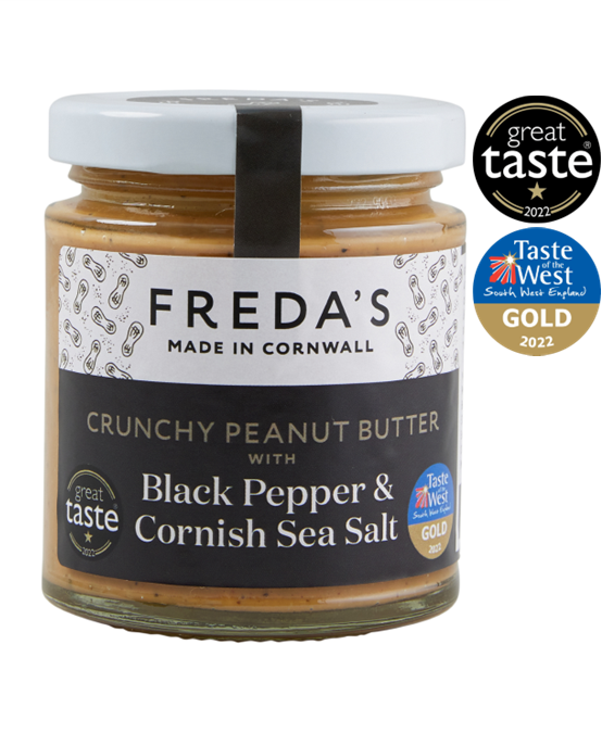 Freda's Peanut Butter - Black Pepper & Cornish Sea Salt 180g
