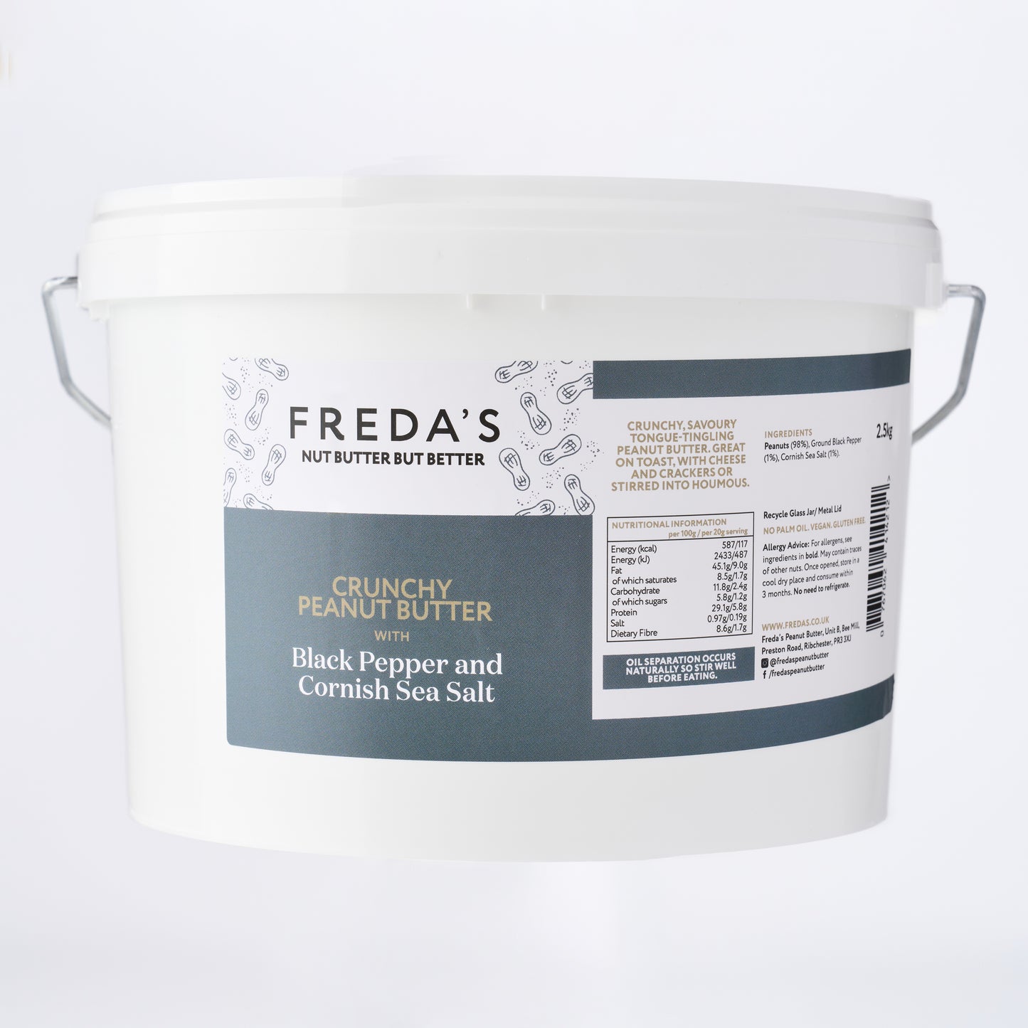 Freda's Peanut Butter - Black Pepper & Cornish Sea Salt 2.5kg