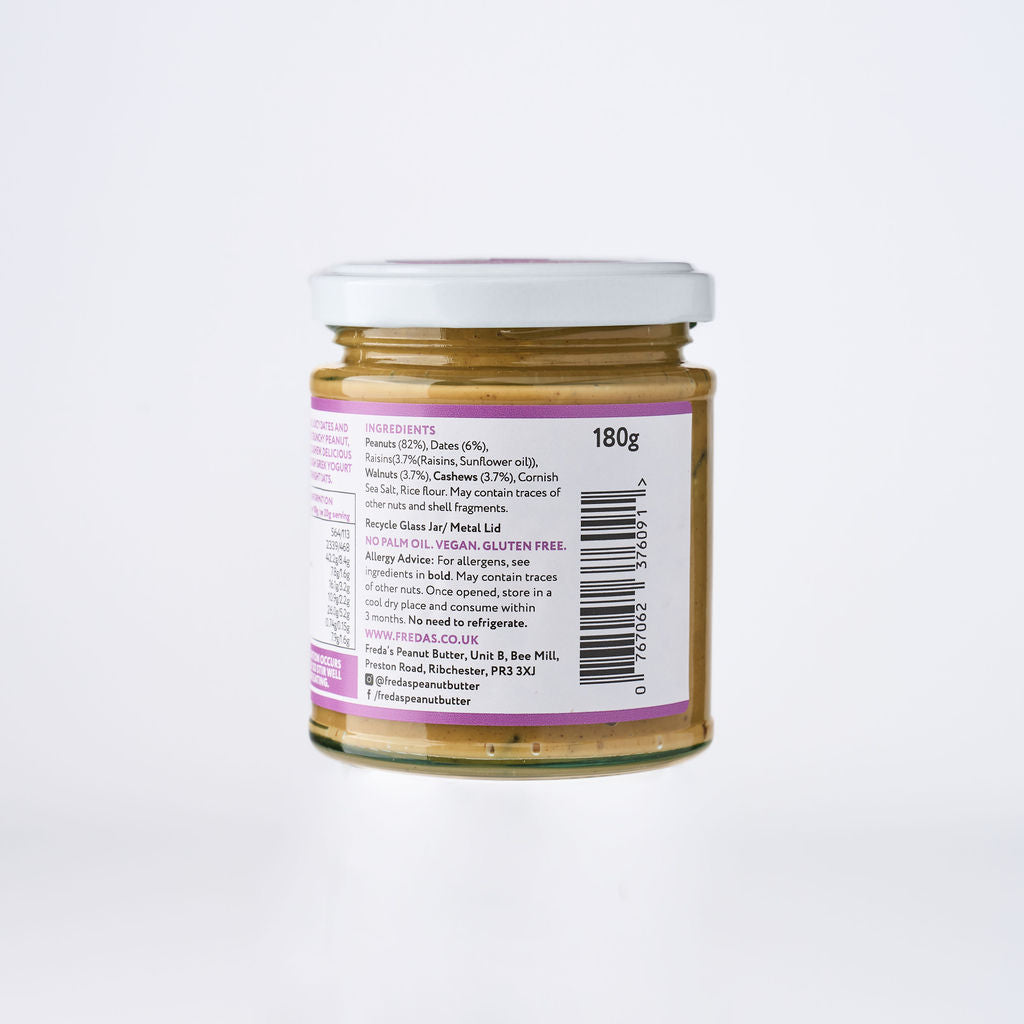 Freda's Peanut Butter - Fruit & Nut 180g
