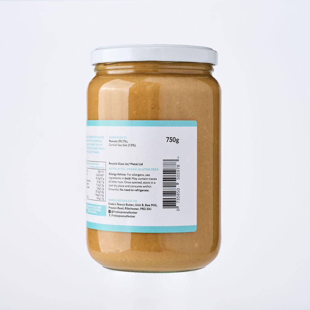 Freda's Peanut Butter - Cornish Sea Salt 750g