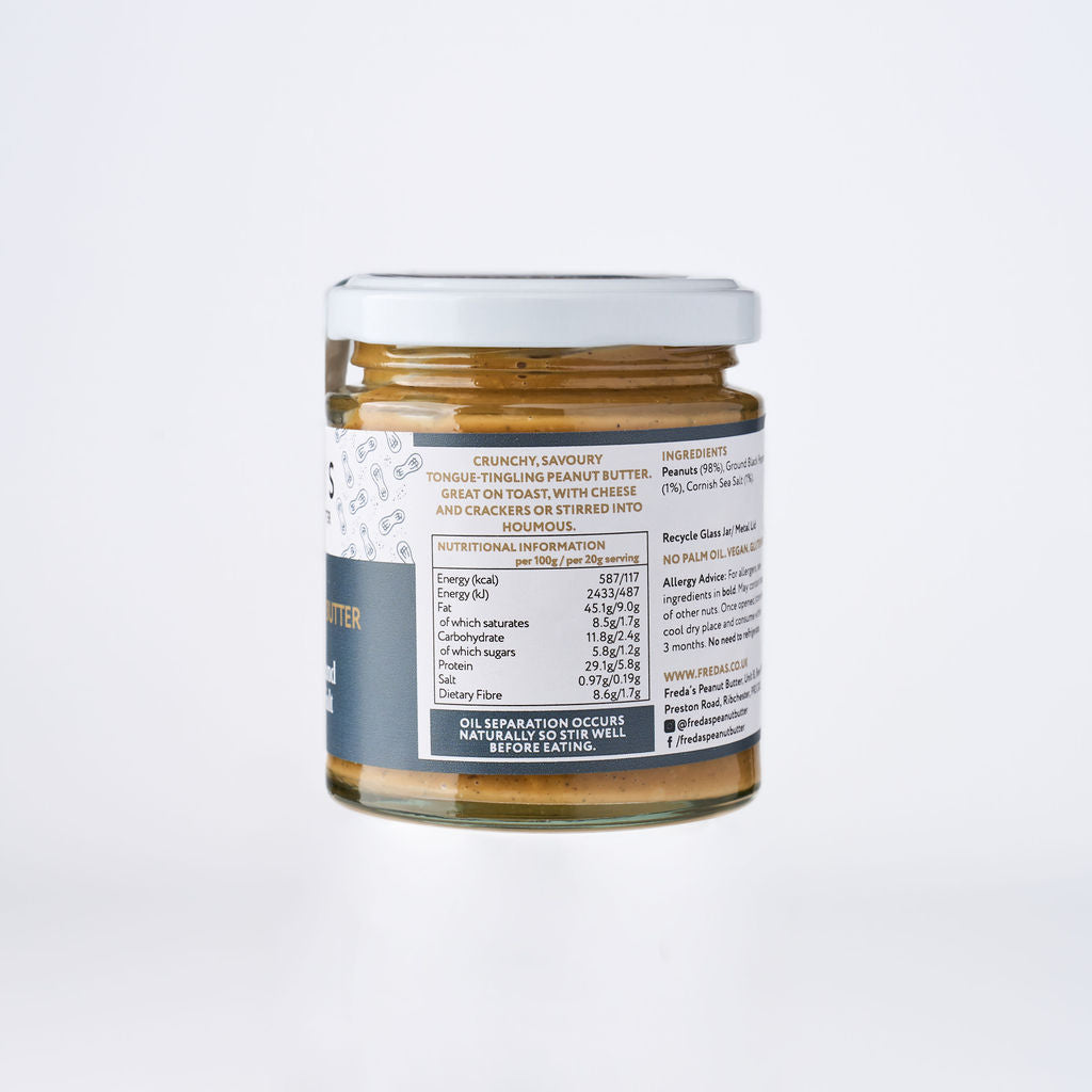 Freda's Peanut Butter - Black Pepper & Cornish Sea Salt 180g
