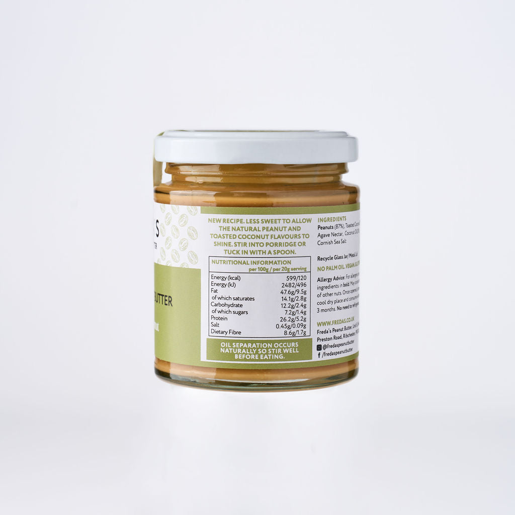 Freda's Peanut Butter - Toasted Coconut 180g