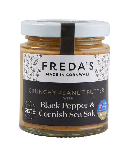 Freda's Peanut Butter - Black Pepper & Cornish Sea Salt 180g