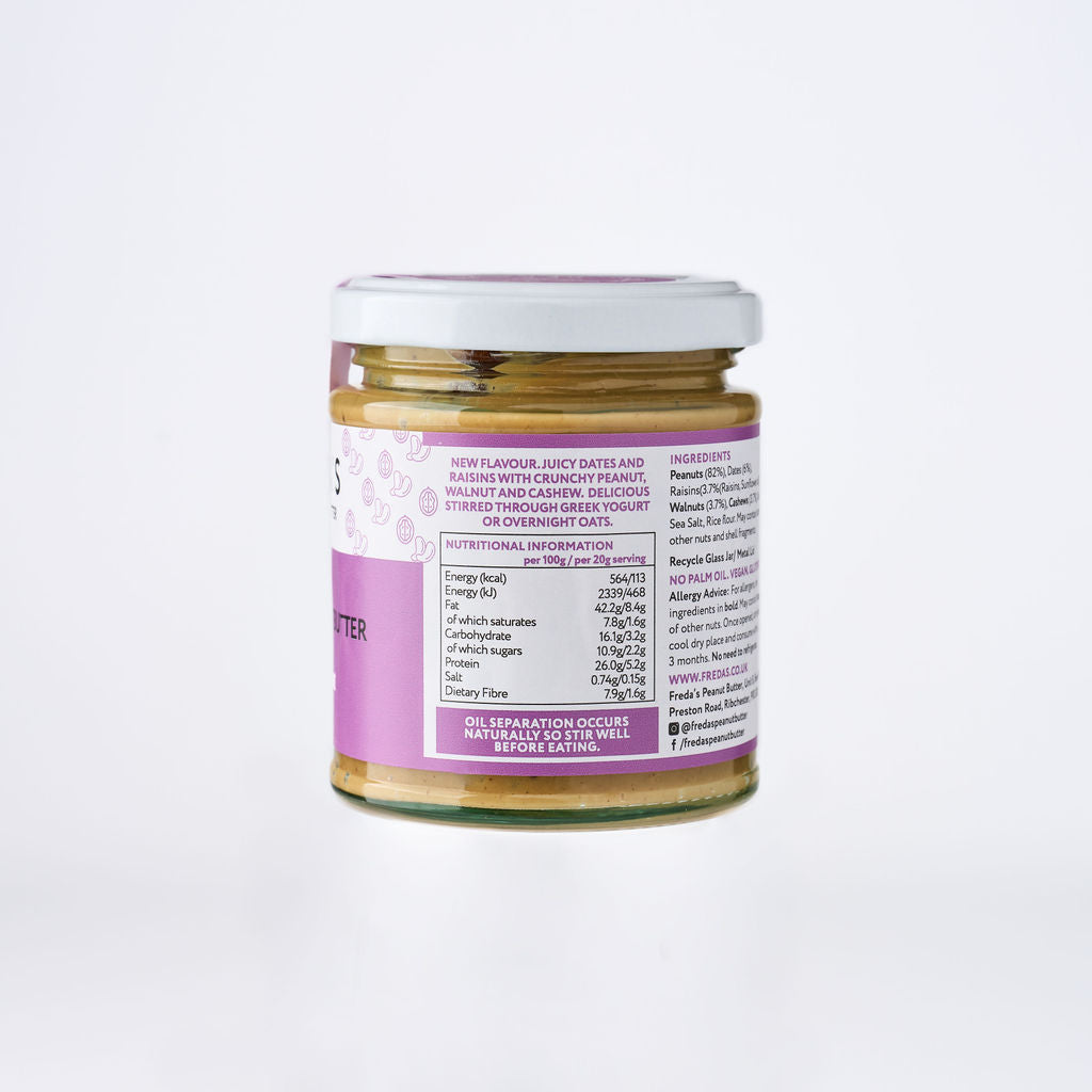 Freda's Peanut Butter - Fruit & Nut 180g