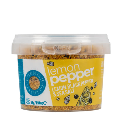 Cornish Sea Salt - Lemon, Black Pepper & Sea Salt - 55g