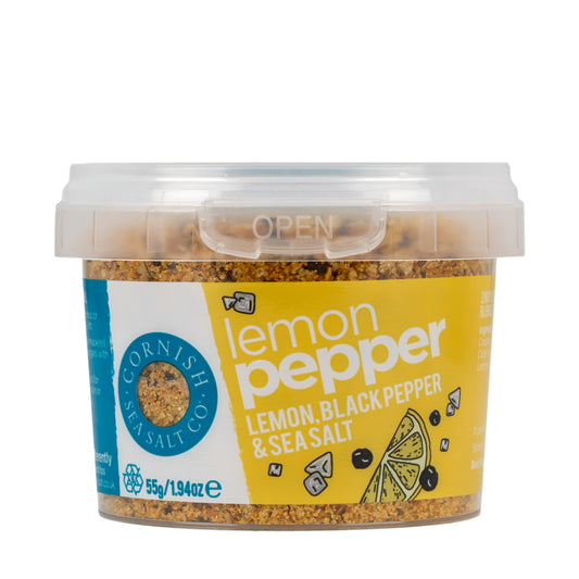 Cornish Sea Salt - Lemon, Black Pepper & Sea Salt - 55g