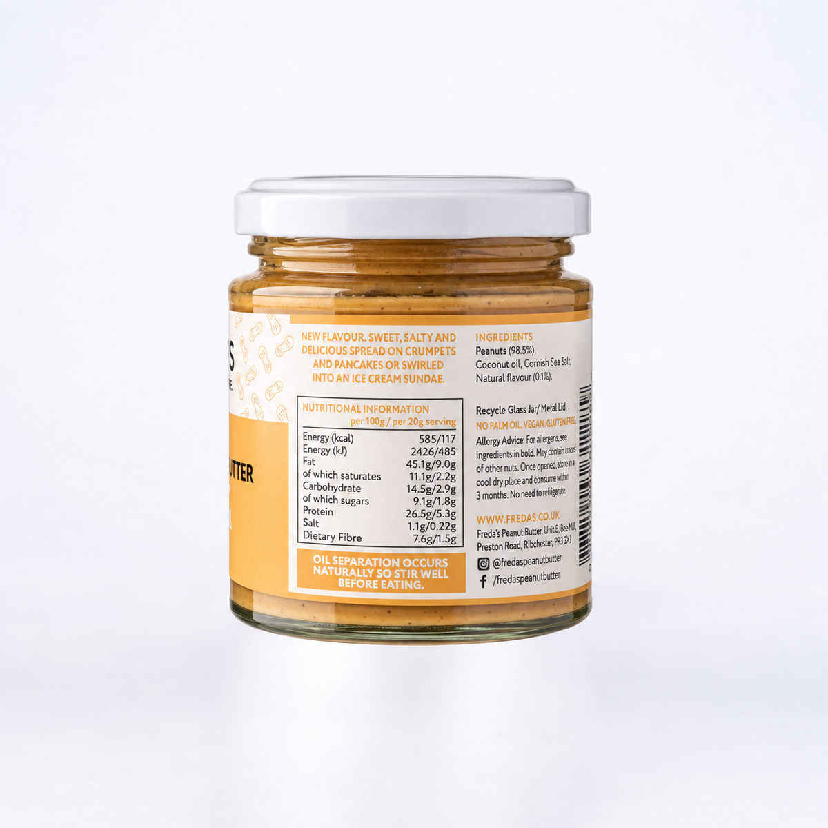 Freda's Peanut Butter - Salted Caramel 180g