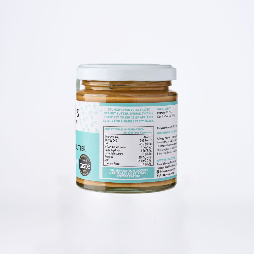 Freda's Peanut Butter - Cornish Sea Salt 180g