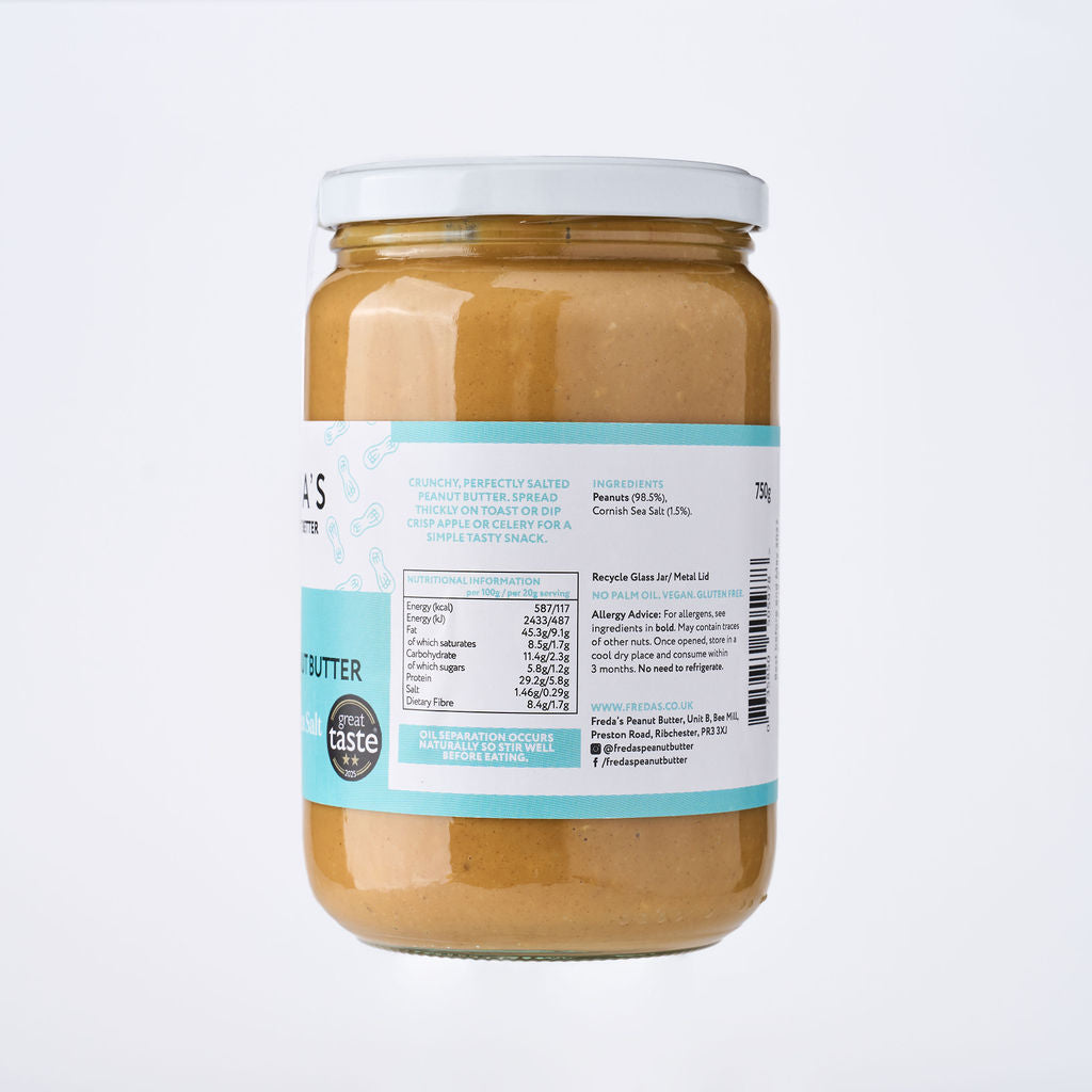 Freda's Peanut Butter - Cornish Sea Salt 750g
